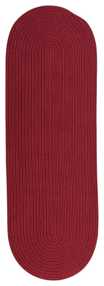 Colonial Mills Rug Reversible Flat-Braid, Oval Runner Red Runner, Oval