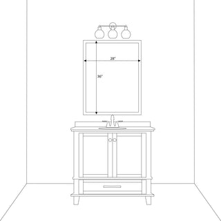 Ellis Framed Wall Mirror, Silver, 28"x36"