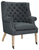 Chart Upholstered Fabric Lounge Chair, Gray