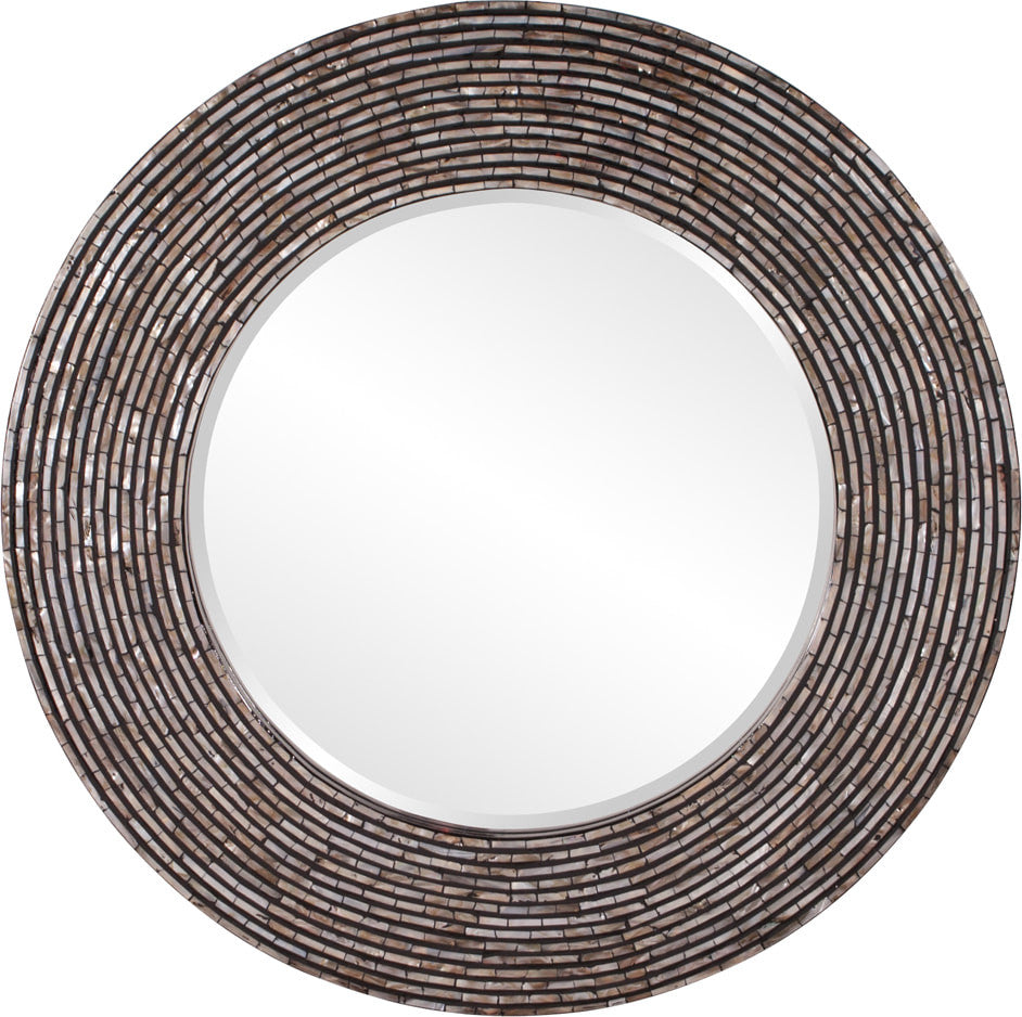 Howard Elliott Orlando Round Mother of Pearl Mirror