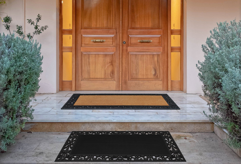 A1HC Paisley Border Heavy Duty Large Size Doormat 2 Pack(30"�X48"� & 30"�X60"�)
