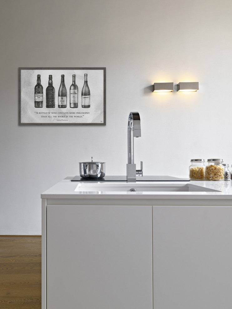 "Wine & Philosophy" Framed Painting Print, 36"x24"