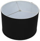 Fenchel Shades 13"x13"x9" Spider Attachment Drum Lamp Shade, Linen Black