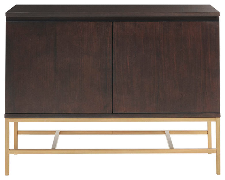 Martha Stewart Allister Modern Accent Cabinet Contemporary Chest, Gold Base