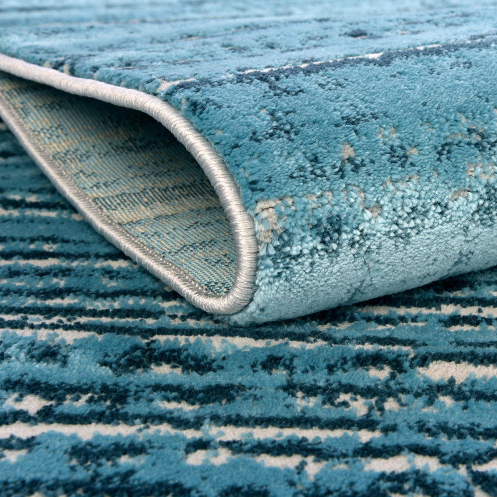 Unique Loom Oasis Calm Area Rug, Blue, 8'' 0 X 10'' 0 Oval