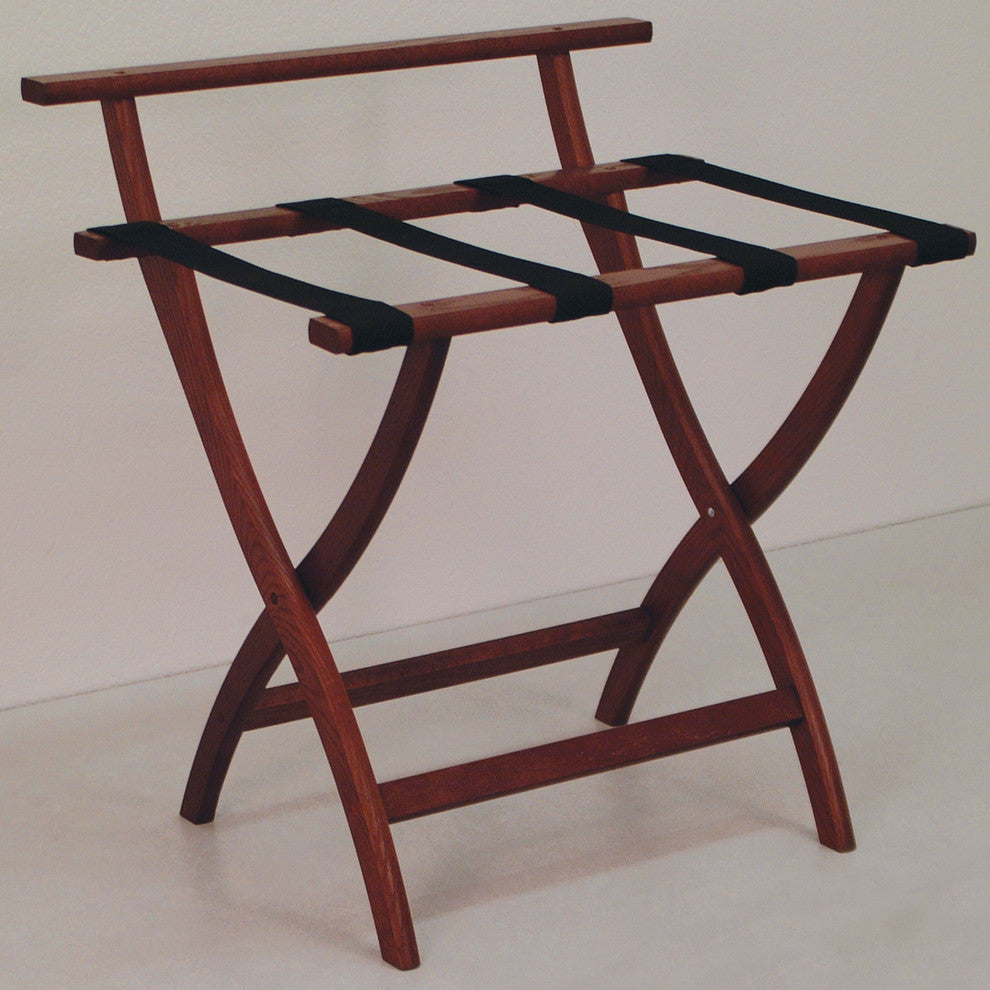 WallSaver Luggage Rack, Mahogany