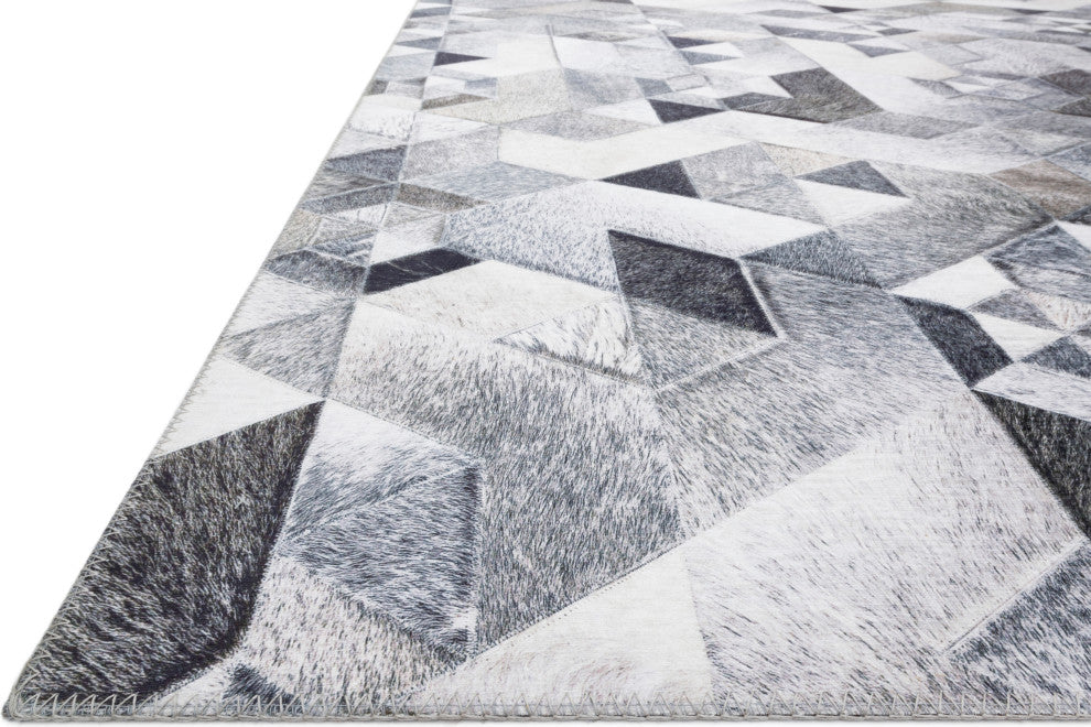 Printed Maddox Area Rug by Loloi II, Gray and Ivory, Gray/Ivory, 5'x7'6"