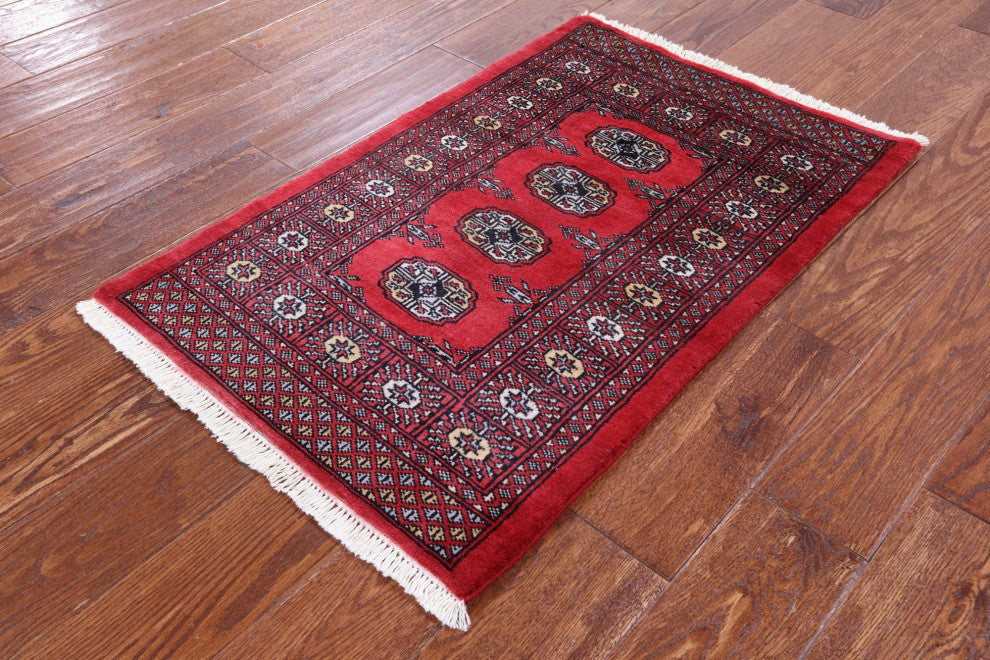 Silky Bokhara Hand Knotted Rug 2' 0" X 3' 0" - Q13862
