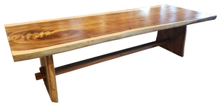 Live Edge Suar Wood Solid Slab Conference Table, 118"
