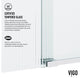 VIGO Elan 56" to 60" W x 74" H Frameless Sliding Shower Door, Chrome, Right, Fluted Glass