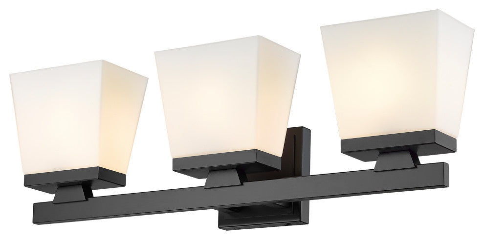 Zlite 1937-3V-MB 3-Light Vanity, Etched Opal