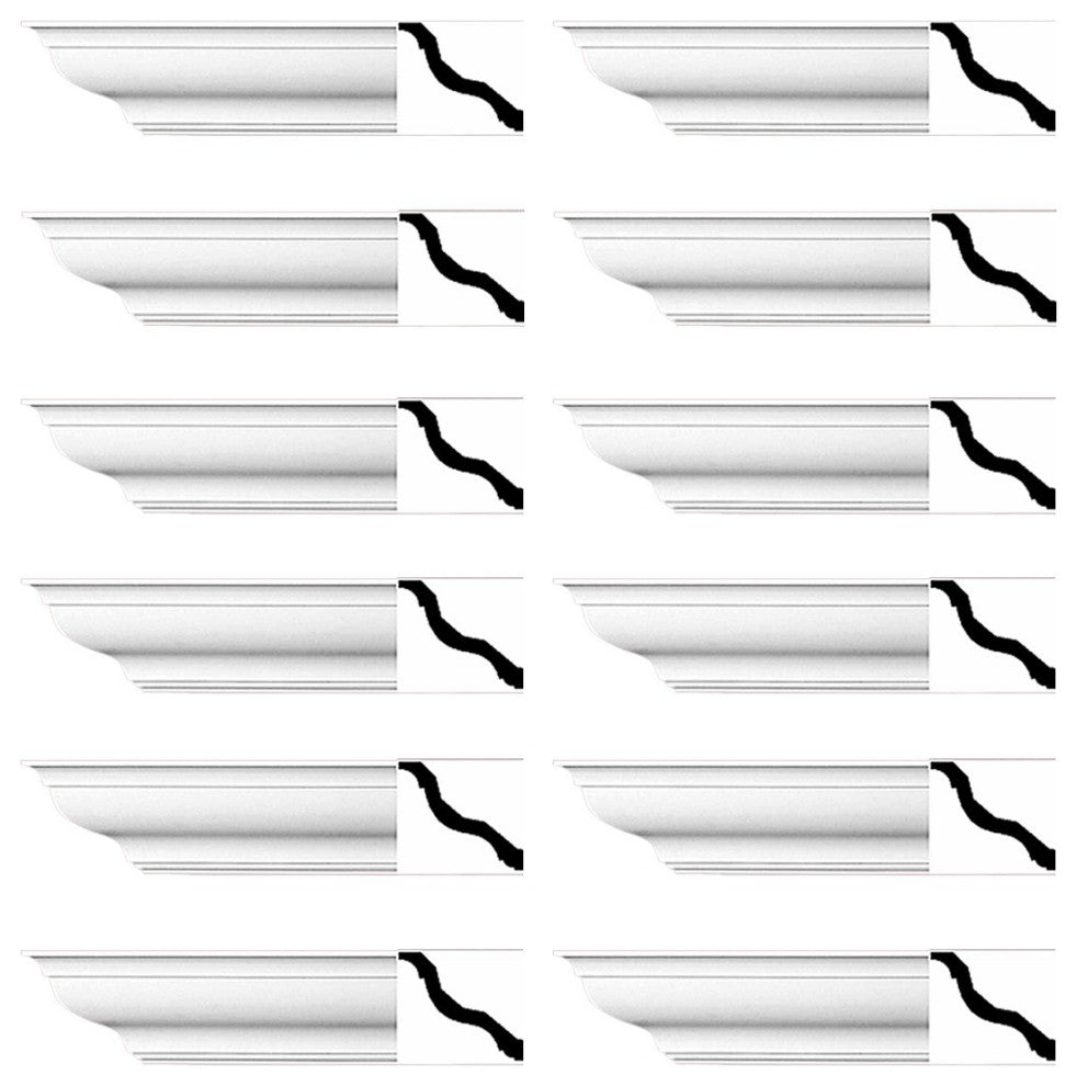 Cornice White Urethane Kensinton Design 12 Pieces Totaling 1128" Length