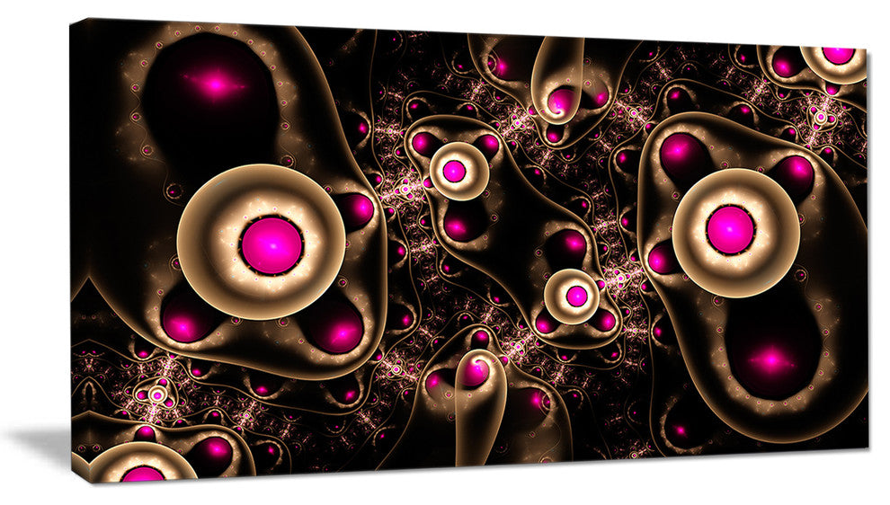 Purple 3D Surreal Abstract Design, Abstract Canvas Art Print, 40x20