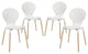 Modern White Path Dining Chair Set of 4
