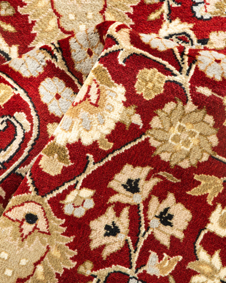 Hugli, One-of-a-Kind Hand-Knotted Area Rug Red, 3'1"x5'3"