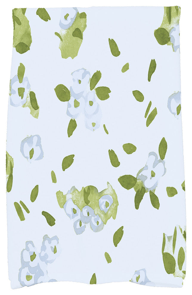 Forget Me Not Collage Floral Hand Towel, Blue, 18"x30"