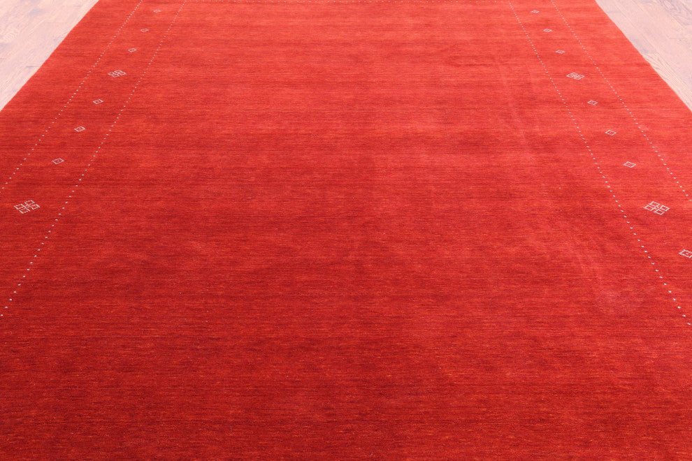 10' 0" X 13' 8" Persian Gabbeh Hand-Knotted Rug Q11365
