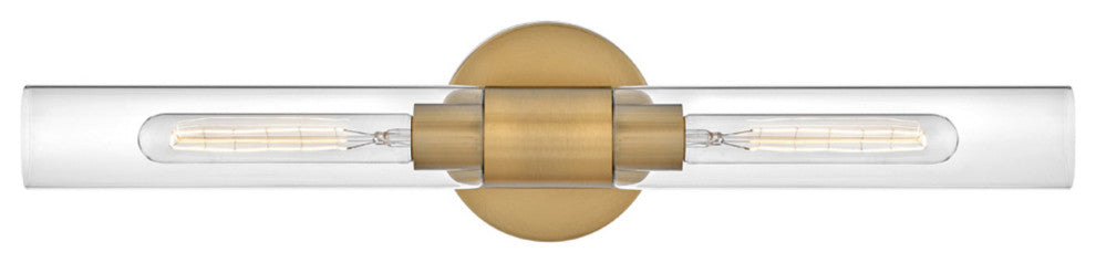 Lark 85402 Shea 2 Light 24"W Horizontal Bathroom Vanity Light - Lacquered Brass