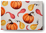 Gourds Galore Fall Design Chenille Area Rug, Ivory, 5'x7'