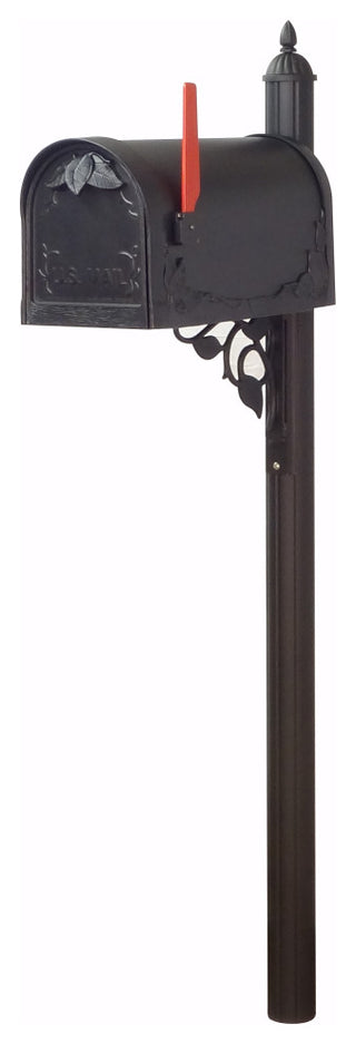 Floral Curbside Mailbox with Albion Mailbox Post