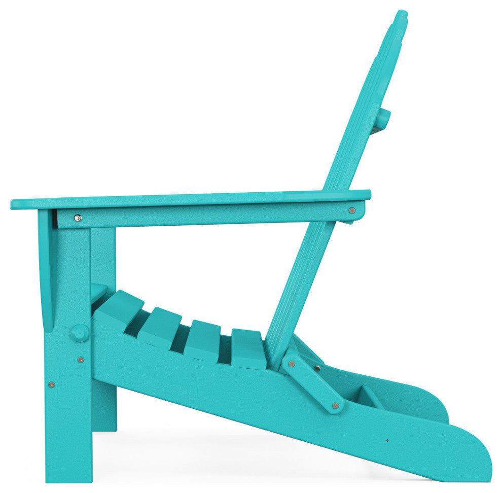 Polywood Classic Folding Adirondack Chair, Aruba