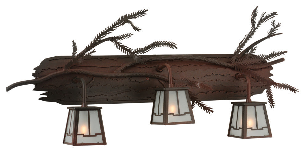 32 Wide Pine Branch Valley View 3 Light Vanity Light