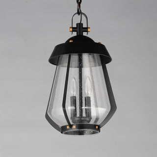 Maxim 30623 Mariner 2 Light 10"W Mini Pendant - Black / Antique Brass
