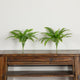 19" UV Resistant Artificial Boston Fern, Indoor/Outdoor Set of 2