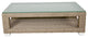 Palisades Outdoor Coffee Table With Tempered Glass Top