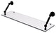 Waverly Place 30" Floating Glass Shelf, Matte Black