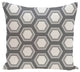 Hex Appeal Geometric Print Outdoor Pillow, Steel Gray, 18"x18"