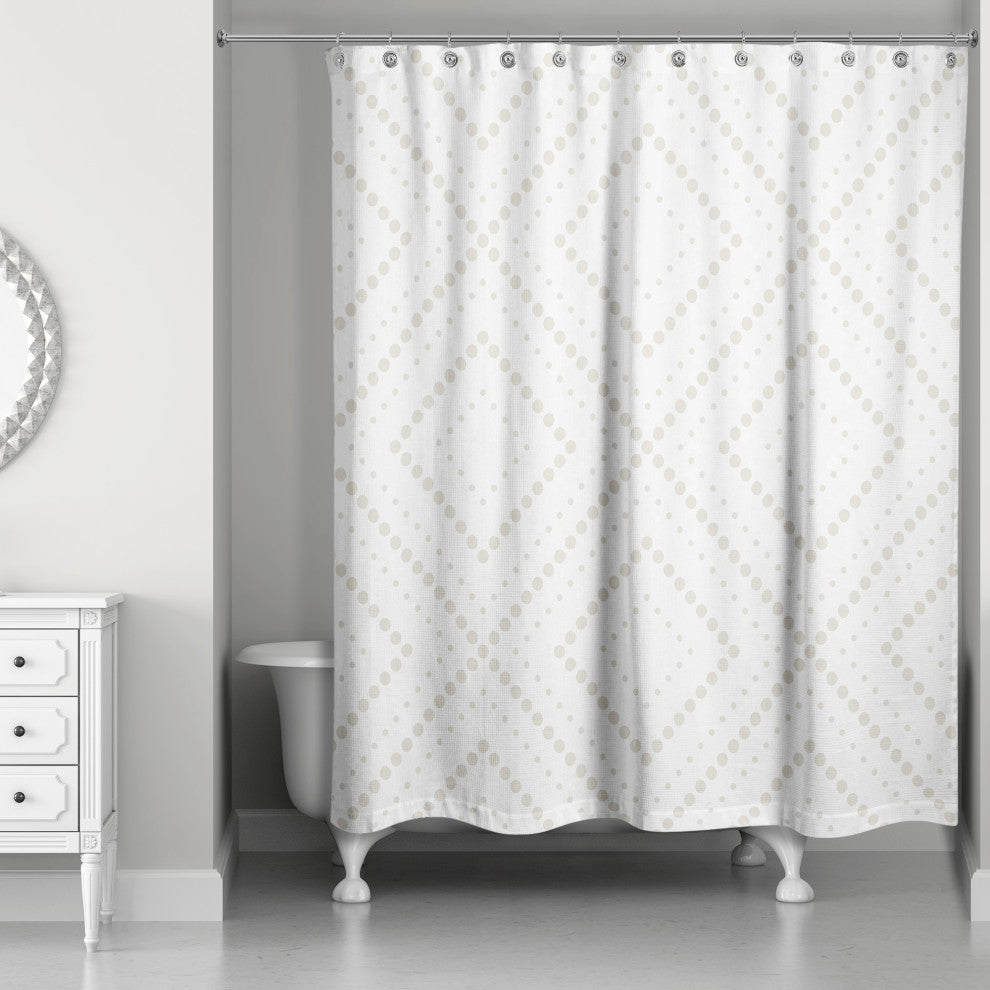 Dotted Diamonds 71x74 Shower Curtain
