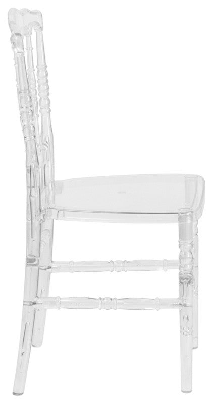 Flash Elegance Crystal Ice Napoleon Stacking Chair