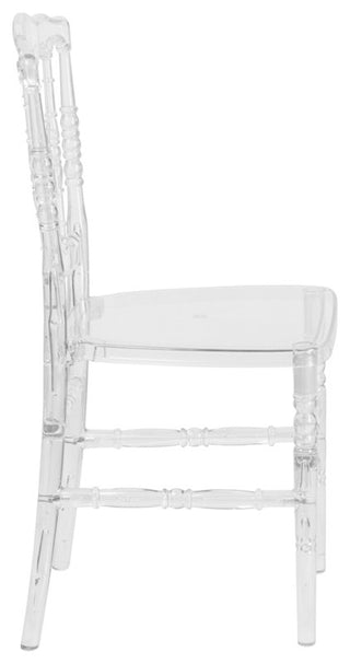 Flash Elegance Crystal Ice Napoleon Stacking Chair