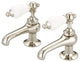 Vintage Classic Basin Lavatory Faucet, Polished Nickel, Lever Handles