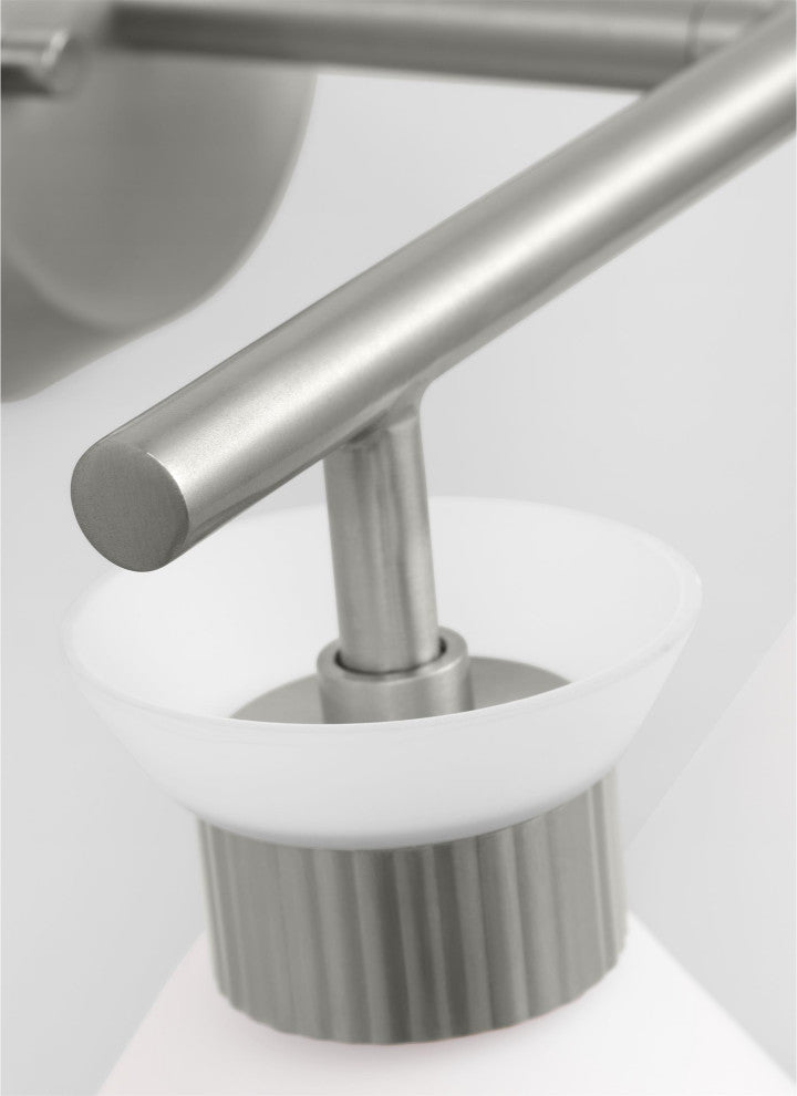 Belcarra 2 Light Bath, Brushed Steel