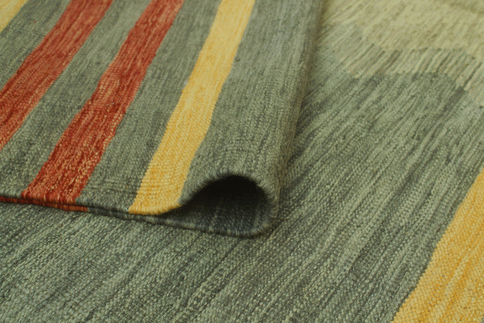 Winchester Kilim Chipo Gray/Rust Rug, 5'0x6'6