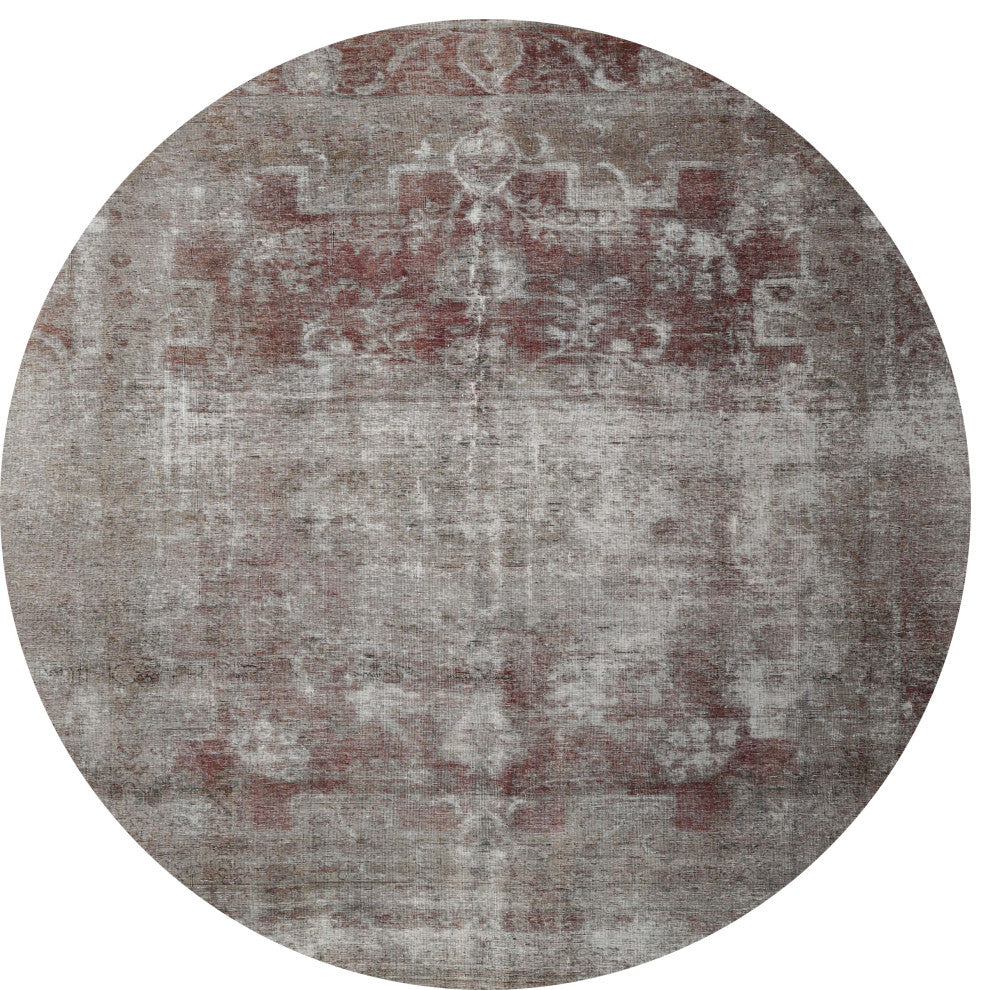 Ahgly Company Indoor Round Traditional Area Rugs, 4' Round