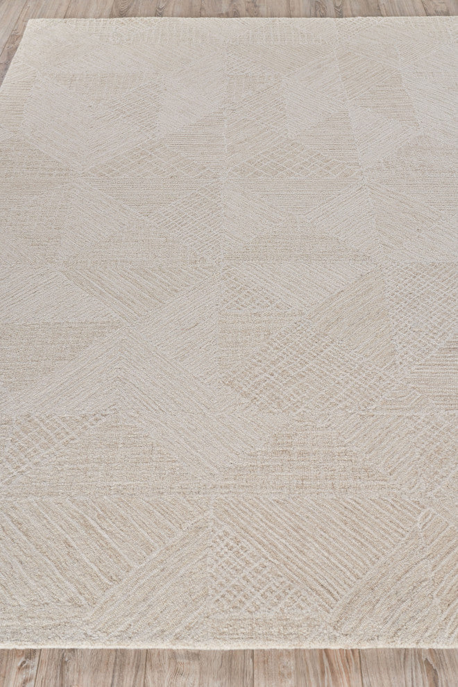 Caprice Handmade Hand-Tufted Wool Beige/Ivory Area Rug, 10'x14'