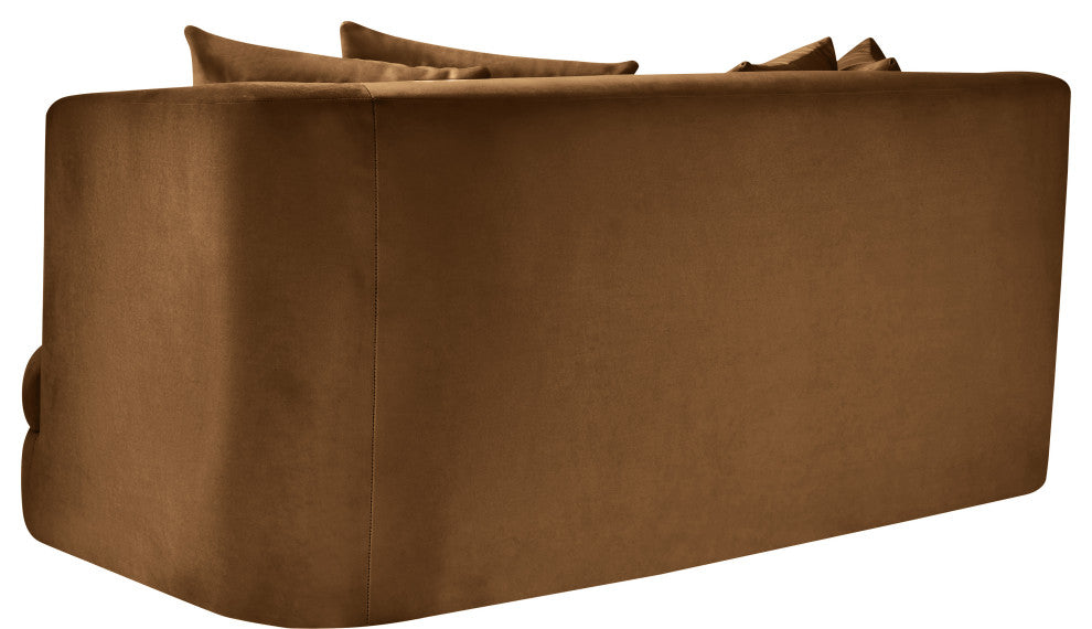 Alder Upholstered Chair, Saddle, Velvet, Loveseat