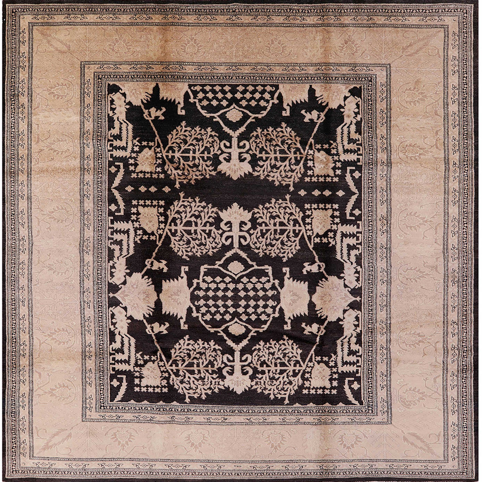 Ahgly Company Indoor Square Mid-Century Modern Area Rugs, 8' Square
