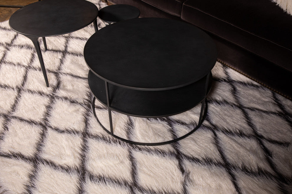 LUZIO Diamond Tibet Vegan Faux Fur Rug 130x98.4