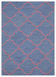 Blue Traditional Trellis Moroccan Area Rug