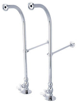 Vintage Rigid Freestanding Supply Lines with Shut-Off Valves