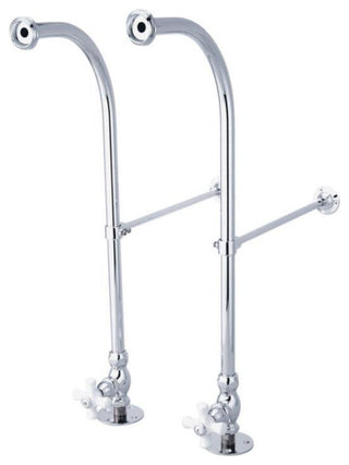 Vintage Rigid Freestanding Supply Lines with Shut-Off Valves