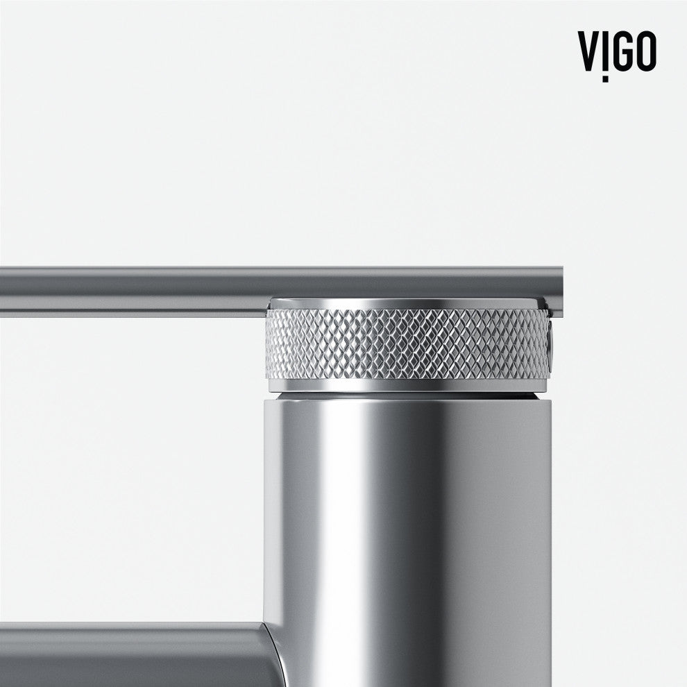 VIGO Sterling 7" H Single Handle Single Hole Bathroom Faucet, Chrome, Without Extras