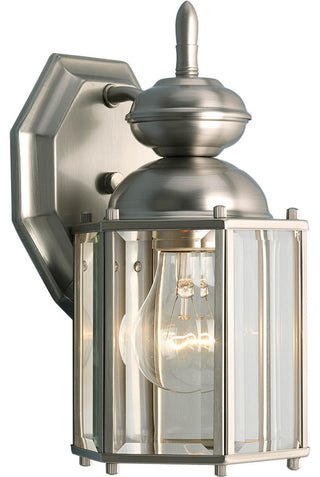 Progress Lighting 1-100W Medium Wall Lantern, Brushed Nickel