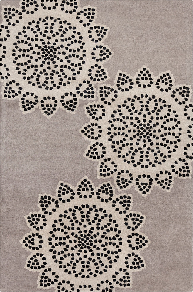 Allie Floral Contemporary Area Rug, 5'x7'6"