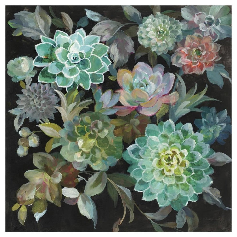 "Floral Succulents" Digital Paper Print by Danhui Nai, 20"x20"