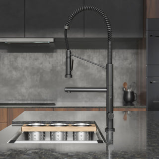 Nouvet Single Handle, Pull-Down Kitchen Faucet With Pot Filler, Gunmetal Grey